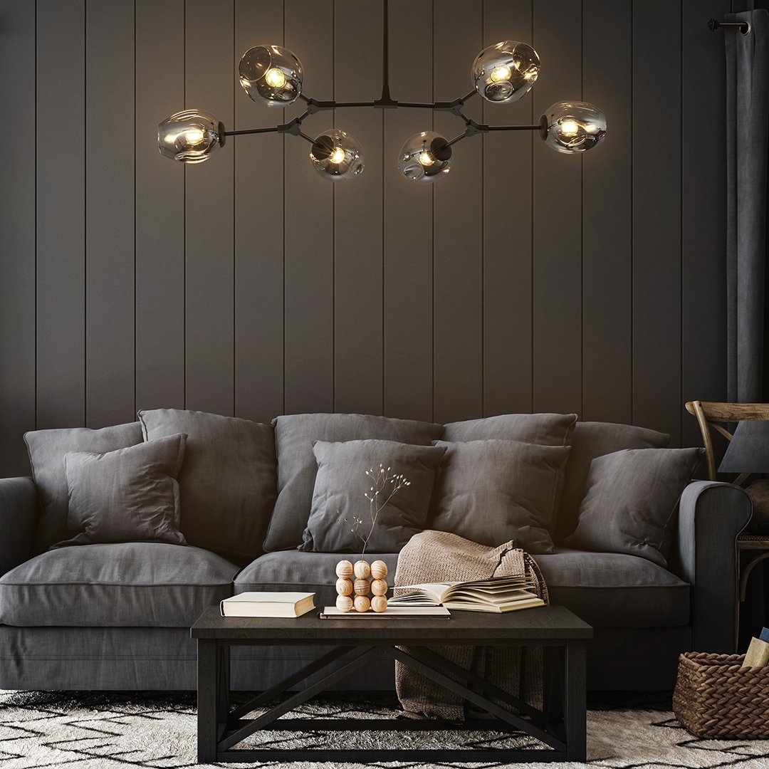LUXURIA - Lampe Suspendue de Luxe Noir et Or - Rynova