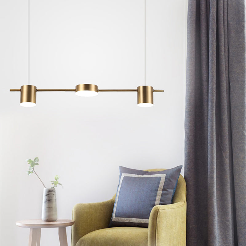 LumiModern – Suspension en aluminium noir/or à 3 ou 5 lumières - Rynova