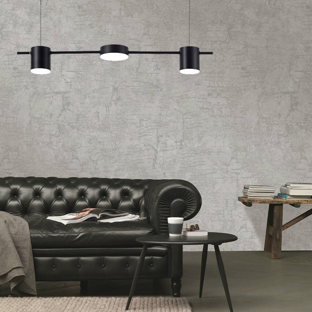 LumiModern – Suspension en aluminium noir/or à 3 ou 5 lumières - Rynova