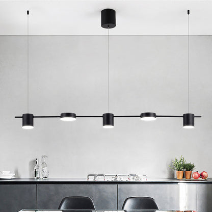 LumiModern – Suspension en aluminium noir/or à 3 ou 5 lumières - Rynova