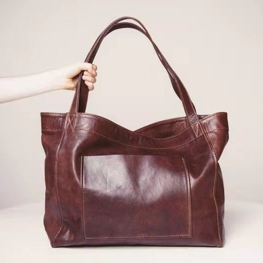 Lunaria - Sac à provisions en PU pour femmes, grand modèle rétro - Rynova