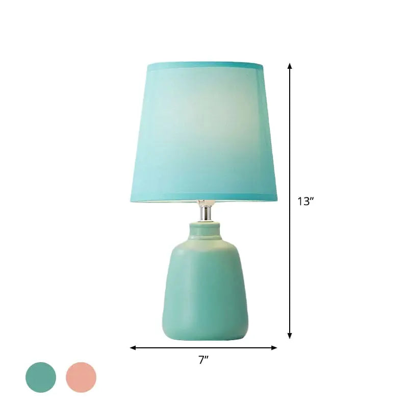 LumiNord - Lampe de Chevet Nordic Tissée avec Base en Céramique - Rynova