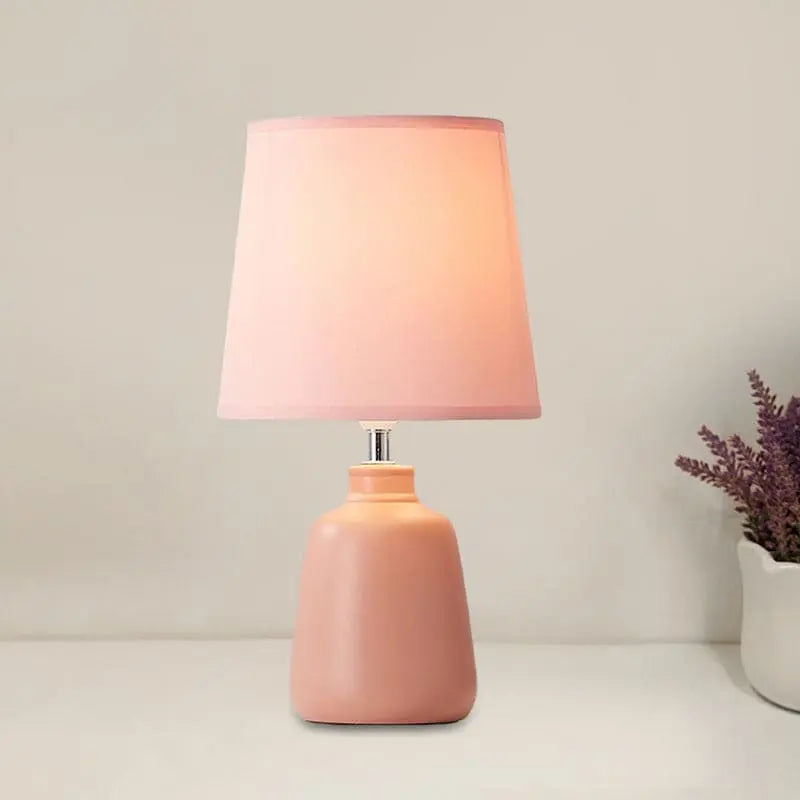 LumiNord - Lampe de Chevet Nordic Tissée avec Base en Céramique - Rynova