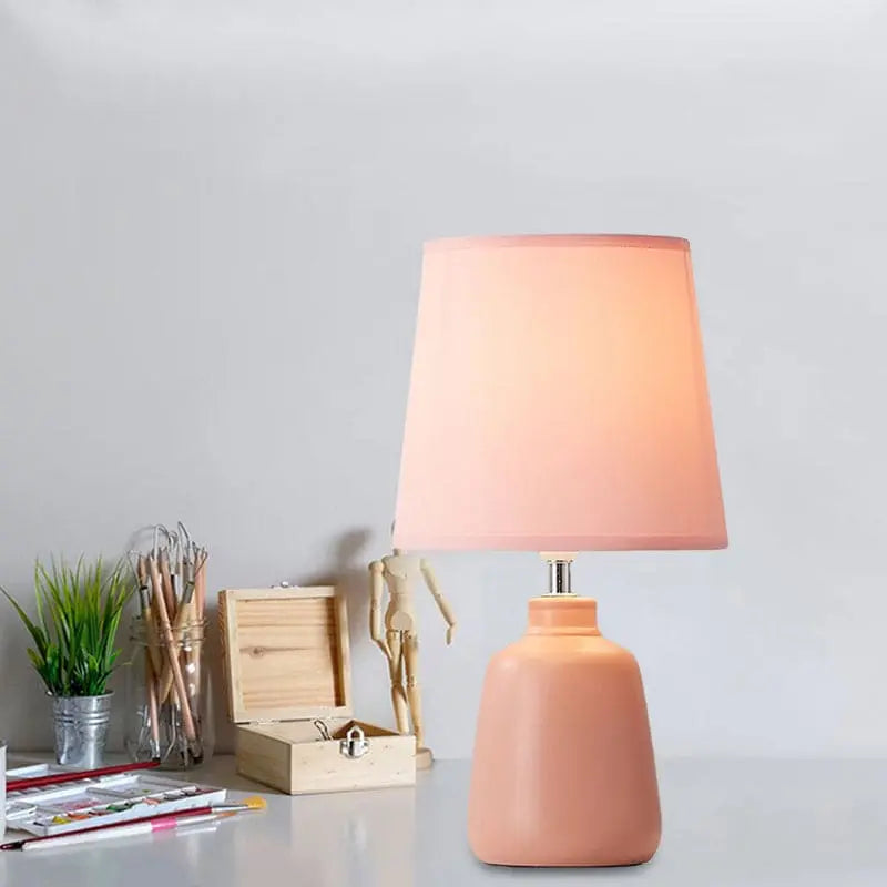 LumiNord - Lampe de Chevet Nordic Tissée avec Base en Céramique - Rynova