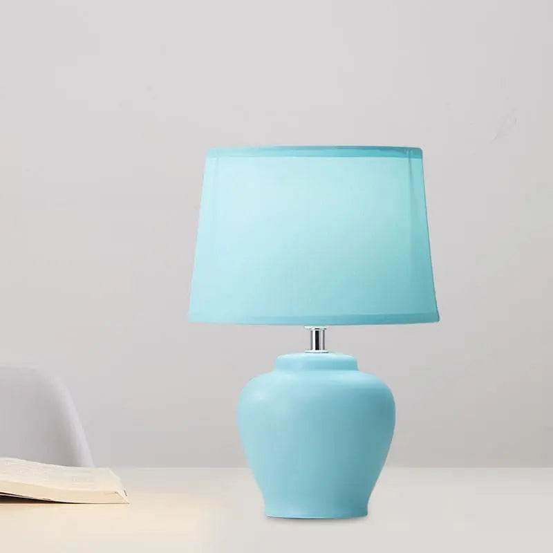 LumiNord - Lampe de Chevet Nordic Tissée avec Base en Céramique - Rynova