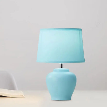 LumiNord - Lampe de Chevet Nordic Tissée avec Base en Céramique - Rynova