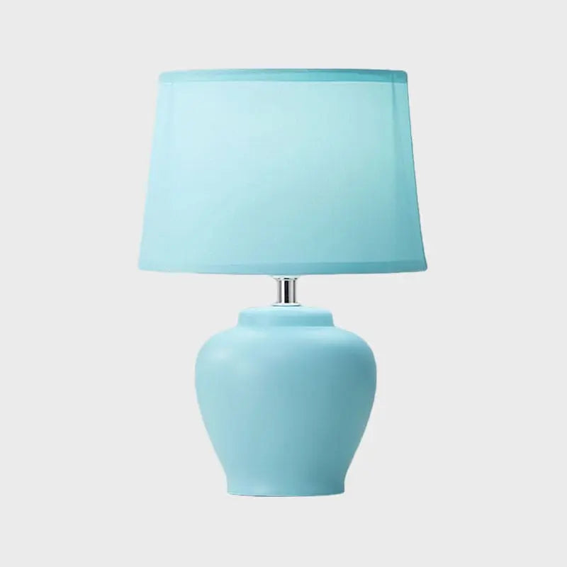 LumiNord - Lampe de Chevet Nordic Tissée avec Base en Céramique - Rynova