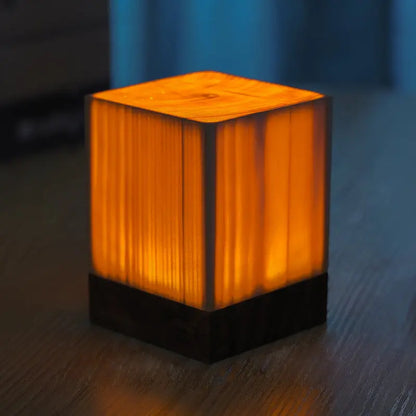 ÉclatBois - Lampe de Table LED avec Batterie Rechargeable et Contrôle Tactile pour Maison et Bureau - Rynova