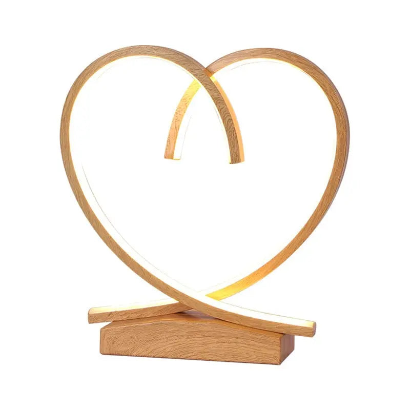 HeartWood - Table de Nuit en Bois avec Cœur Sculpté - Rynova