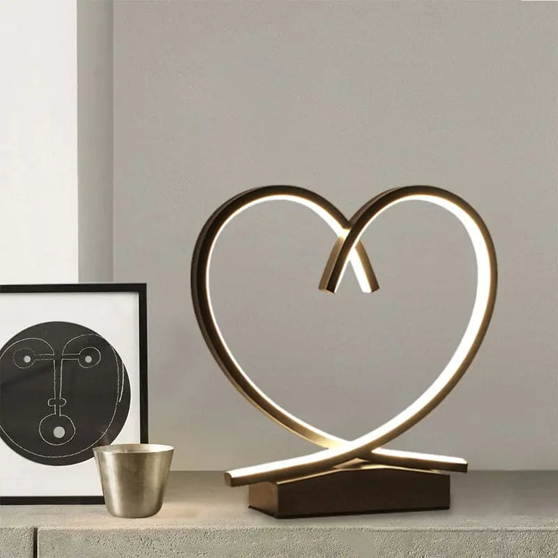 HeartWood - Table de Nuit en Bois avec Cœur Sculpté - Rynova