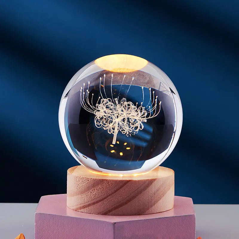 CristaLumi - Lampe de Nuit 3D en Cristal avec Éclairage LED - Rynova