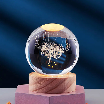 CristaLumi - Lampe de Nuit 3D en Cristal avec Éclairage LED - Rynova