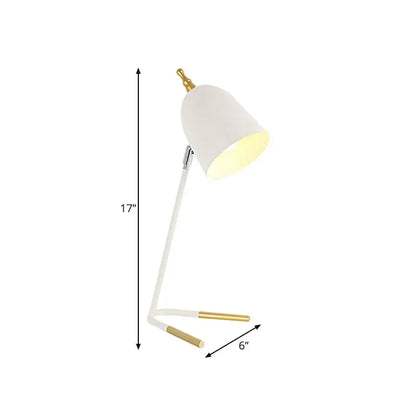 LumiDôme - Lampe de Table Métal avec Abat-jour en Dôme et Base en V - Rynova