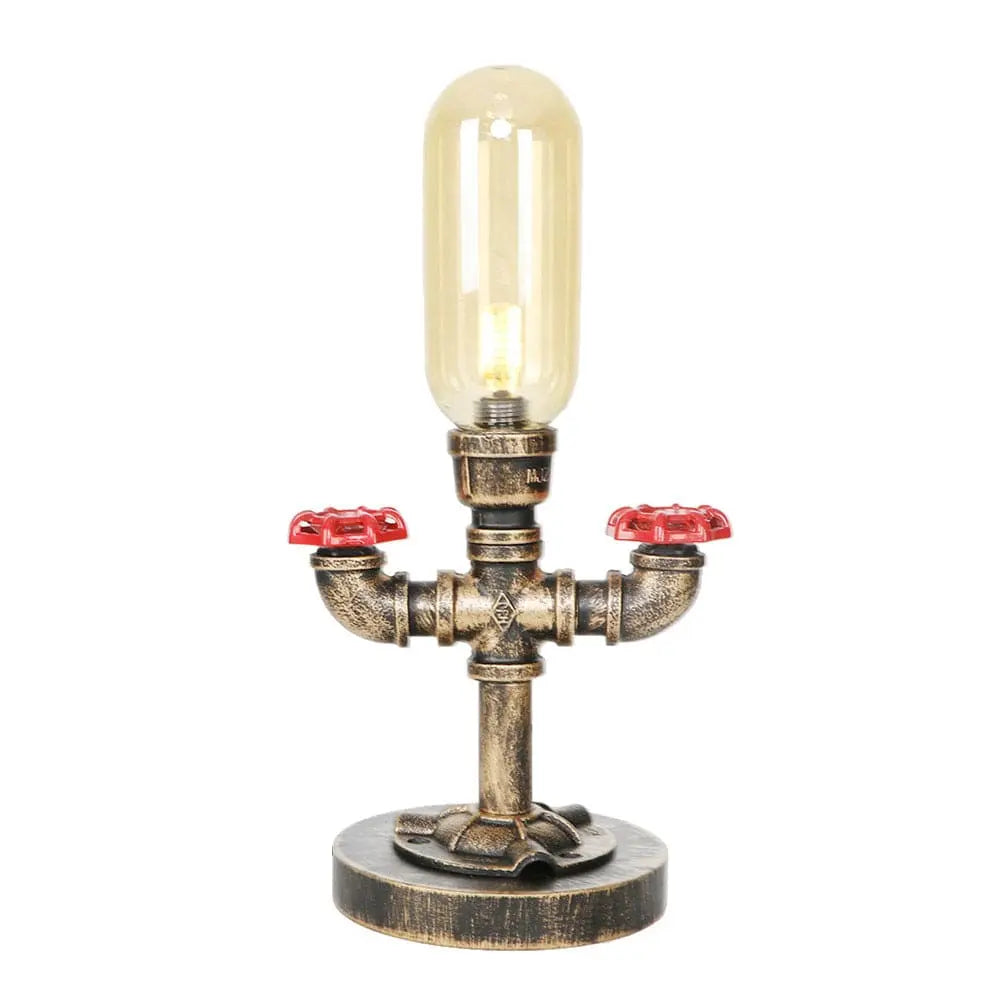 MecaLume - Lampe de Table Design Industriel avec Tuyau Métallique - Rynova