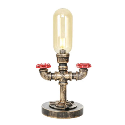 MecaLume - Lampe de Table Design Industriel avec Tuyau Métallique - Rynova