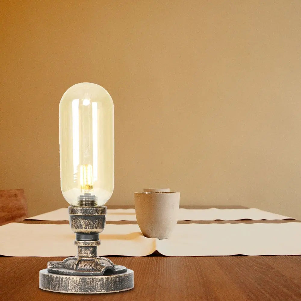 MecaLume - Lampe de Table Design Industriel avec Tuyau Métallique - Rynova