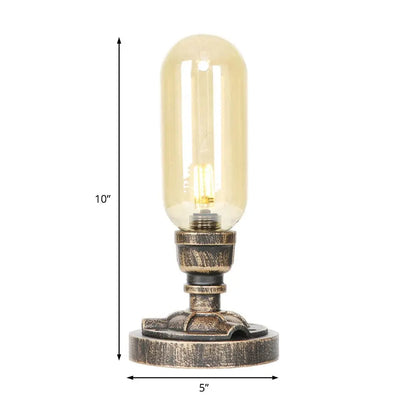 MecaLume - Lampe de Table Design Industriel avec Tuyau Métallique - Rynova