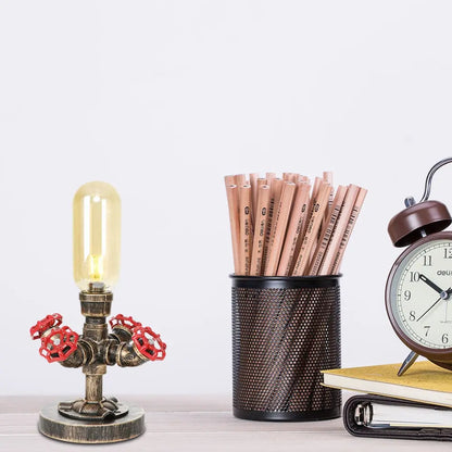 MecaLume - Lampe de Table Design Industriel avec Tuyau Métallique - Rynova