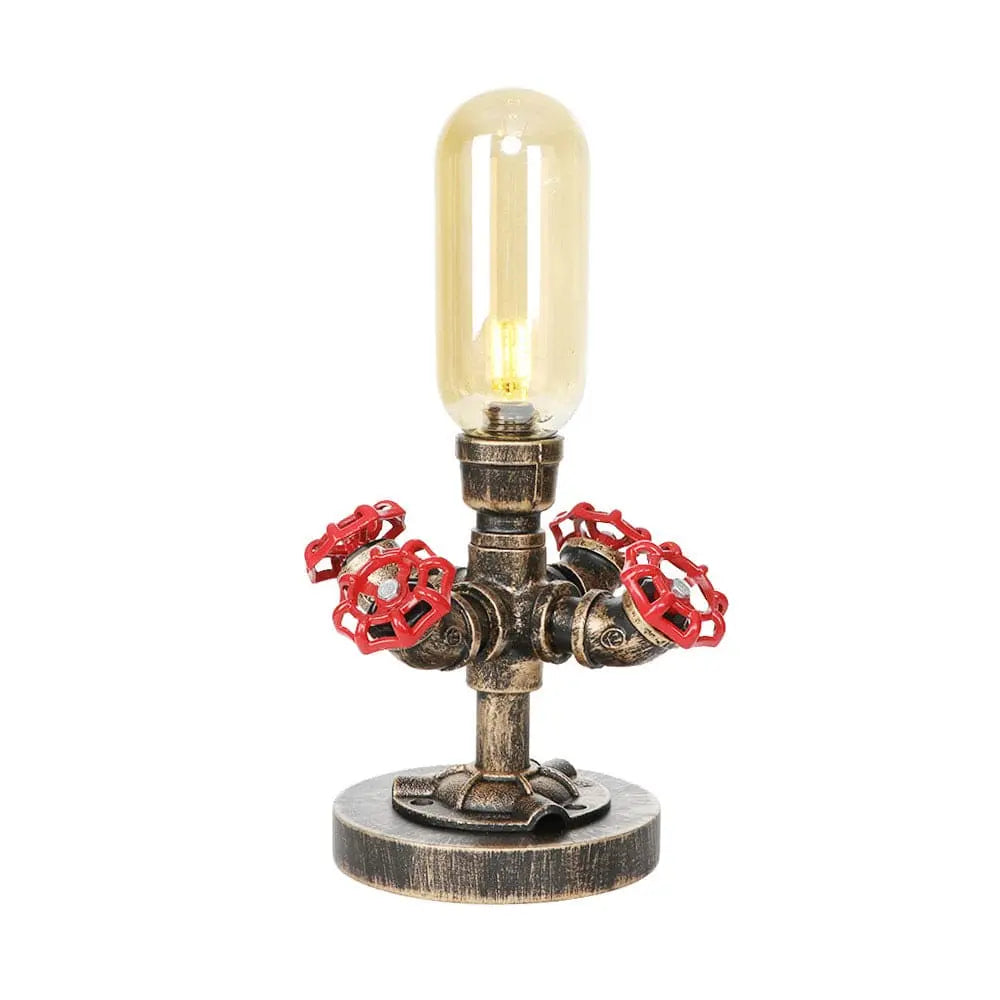 MecaLume - Lampe de Table Design Industriel avec Tuyau Métallique - Rynova
