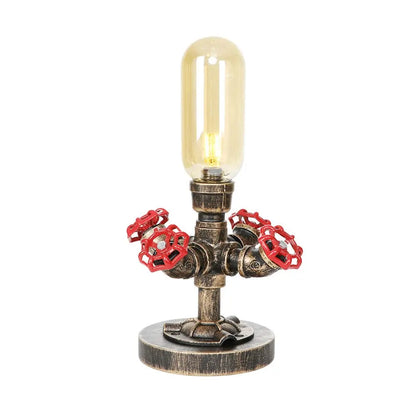 MecaLume - Lampe de Table Design Industriel avec Tuyau Métallique - Rynova