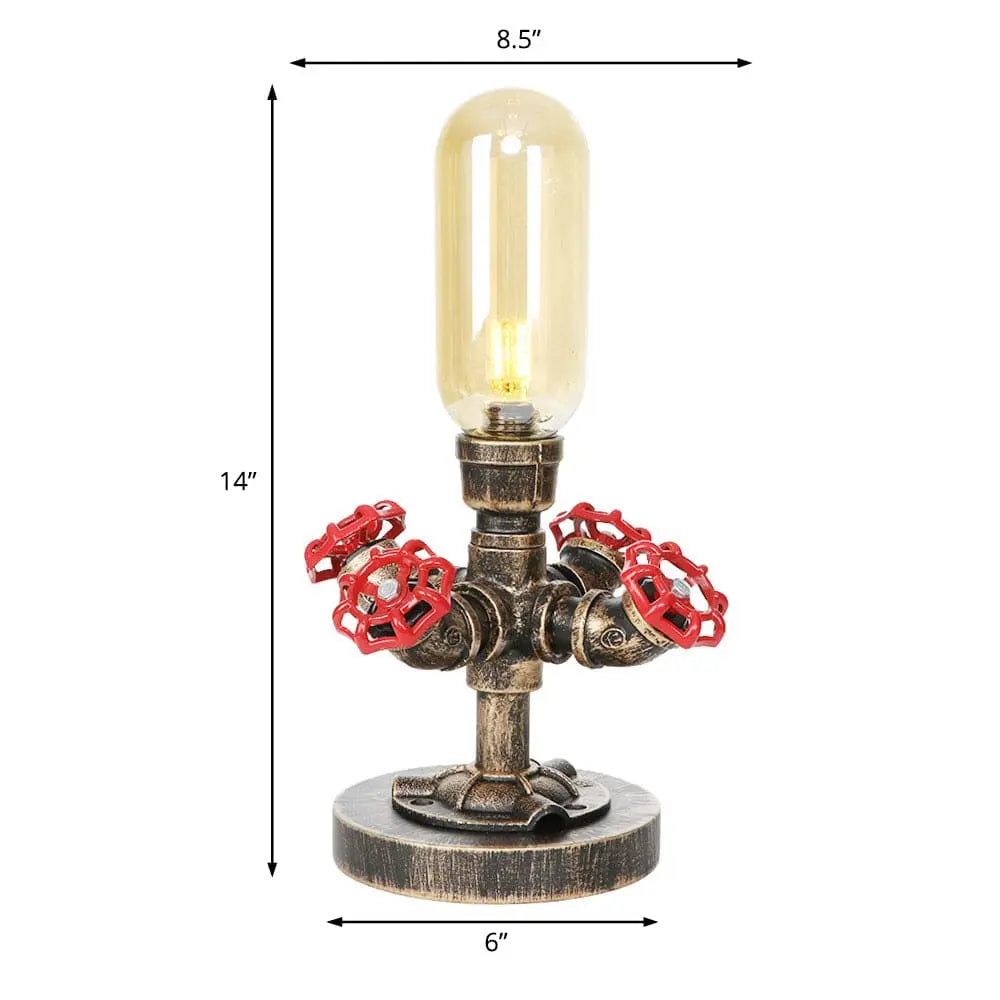 MecaLume - Lampe de Table Design Industriel avec Tuyau Métallique - Rynova