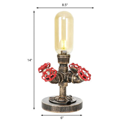MecaLume - Lampe de Table Design Industriel avec Tuyau Métallique - Rynova