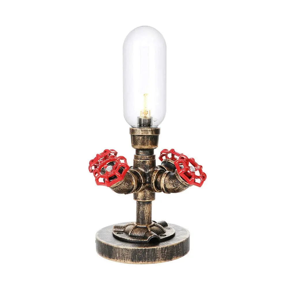MecaLume - Lampe de Table Design Industriel avec Tuyau Métallique - Rynova