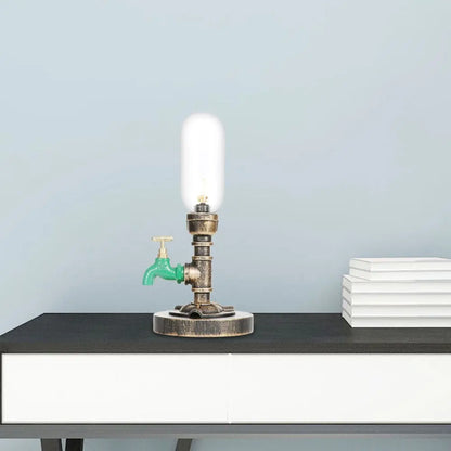 MecaLume - Lampe de Table Design Industriel avec Tuyau Métallique - Rynova