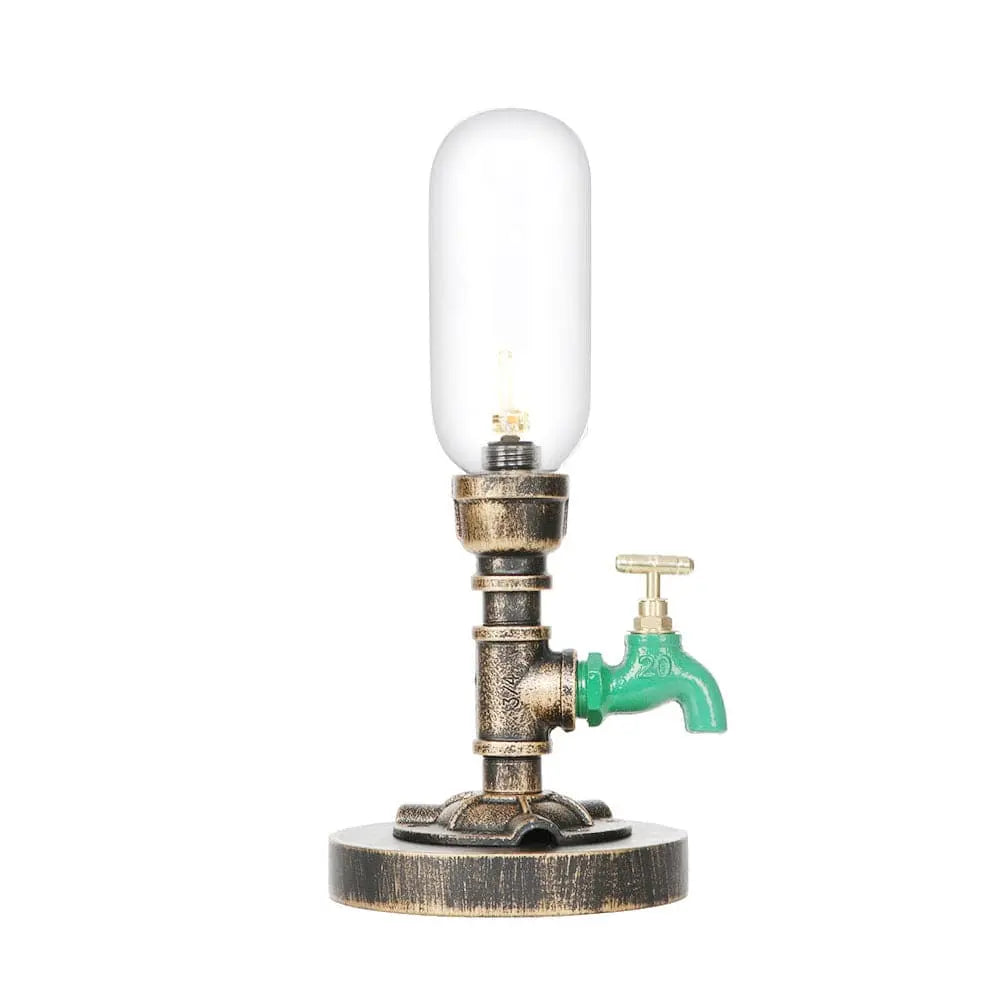 MecaLume - Lampe de Table Design Industriel avec Tuyau Métallique - Rynova