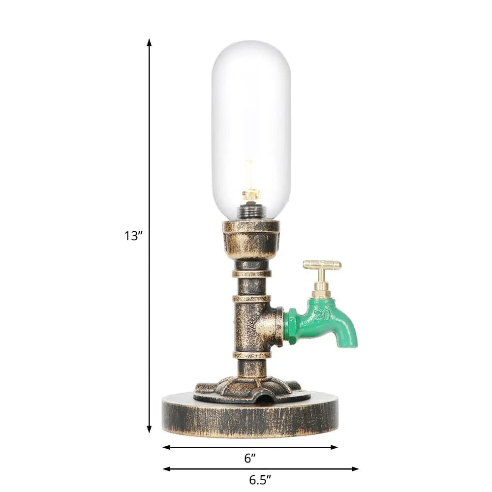 MecaLume - Lampe de Table Design Industriel avec Tuyau Métallique - Rynova
