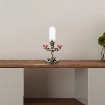 MecaLume - Lampe de Table Design Industriel avec Tuyau Métallique - Rynova