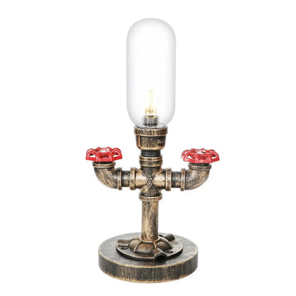 MecaLume - Lampe de Table Design Industriel avec Tuyau Métallique - Rynova