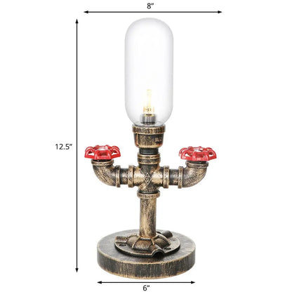 MecaLume - Lampe de Table Design Industriel avec Tuyau Métallique - Rynova