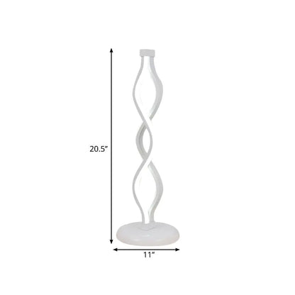 LumièreÉlégance - Lampe de Table LED en Forme de Spirale Blanche - Rynova