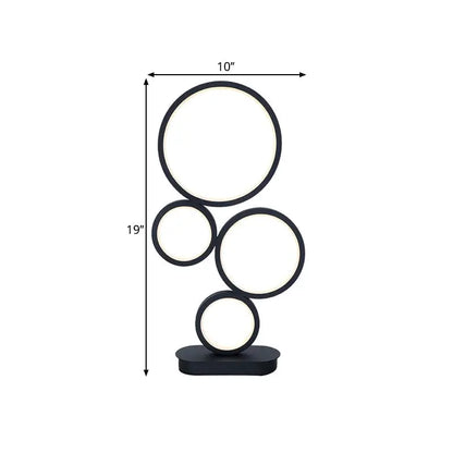 Lumière Épurée - Lampe de Table Moderne Empilée avec Socle Circulaire - Rynova