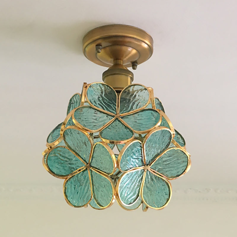 ÉclatRétro – Plafonnier Vintage en Verre Coloré avec Motif Floral - Rynova