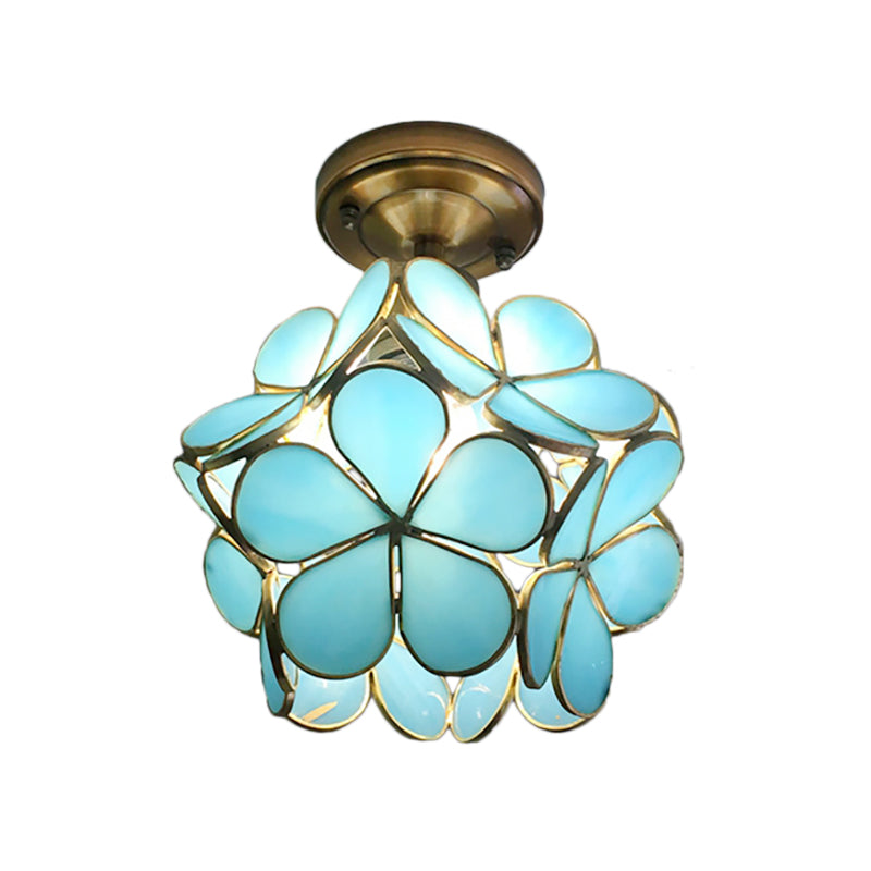 ÉclatRétro – Plafonnier Vintage en Verre Coloré avec Motif Floral - Rynova