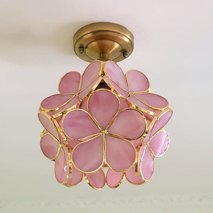 ÉclatRétro – Plafonnier Vintage en Verre Coloré avec Motif Floral - Rynova