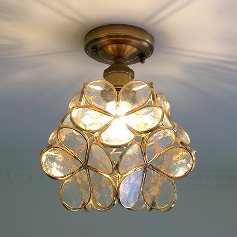 ÉclatRétro – Plafonnier Vintage en Verre Coloré avec Motif Floral - Rynova