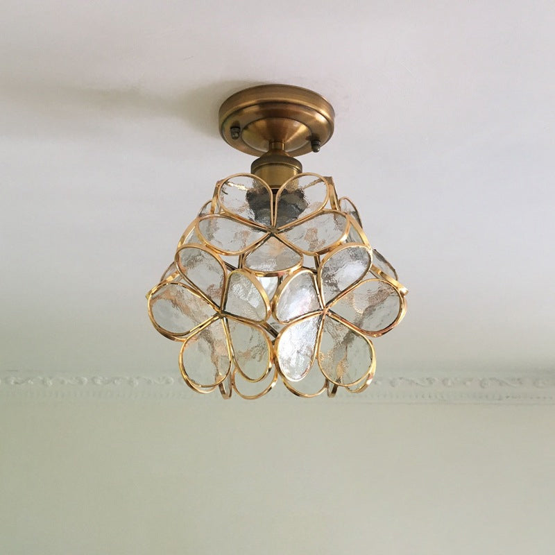 ÉclatRétro – Plafonnier Vintage en Verre Coloré avec Motif Floral - Rynova