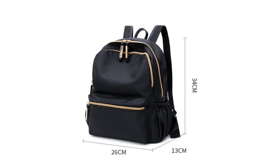 Soleil Chic - Sac à dos étanche en Oxford pour femmes, noir - Rynova