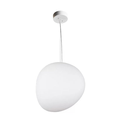 LumiGalet – Suspension minimaliste en verre crème pour salle à manger moderne - Rynova
