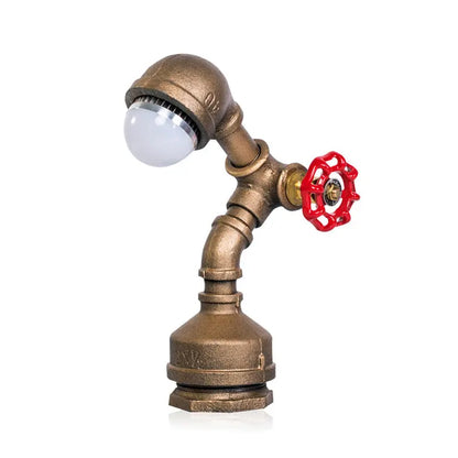 TechLaiton - Lampe Robot Steampunk en Laiton avec Interrupteur à Manette - Rynova