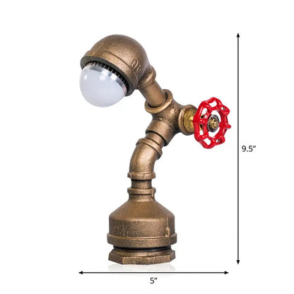 TechLaiton - Lampe Robot Steampunk en Laiton avec Interrupteur à Manette - Rynova
