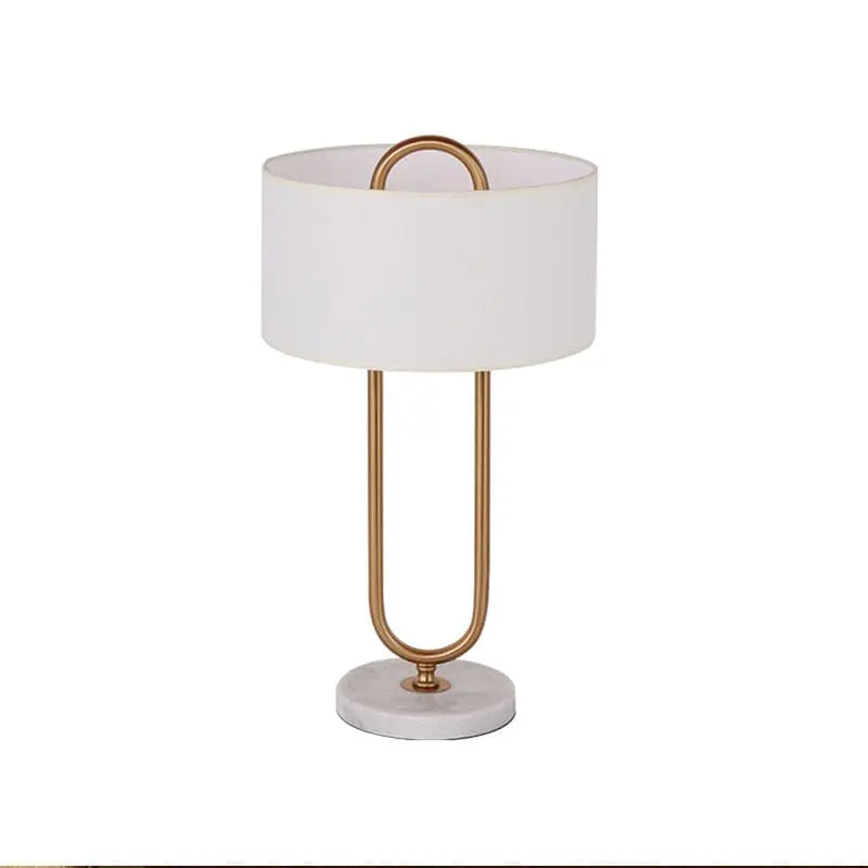 LichtAnna - Lampe de Table Moderne avec Abat-jour en Forme de Tambour et Socle Ovale - Rynova