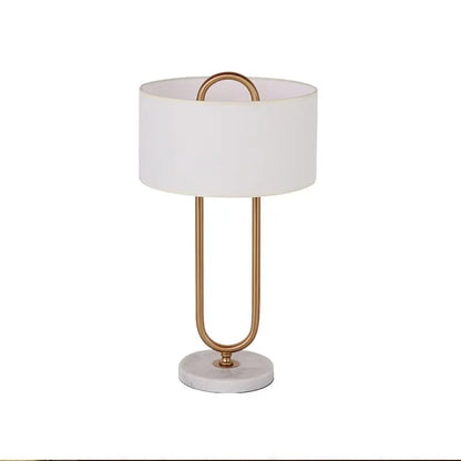 LichtAnna - Lampe de Table Moderne avec Abat-jour en Forme de Tambour et Socle Ovale - Rynova