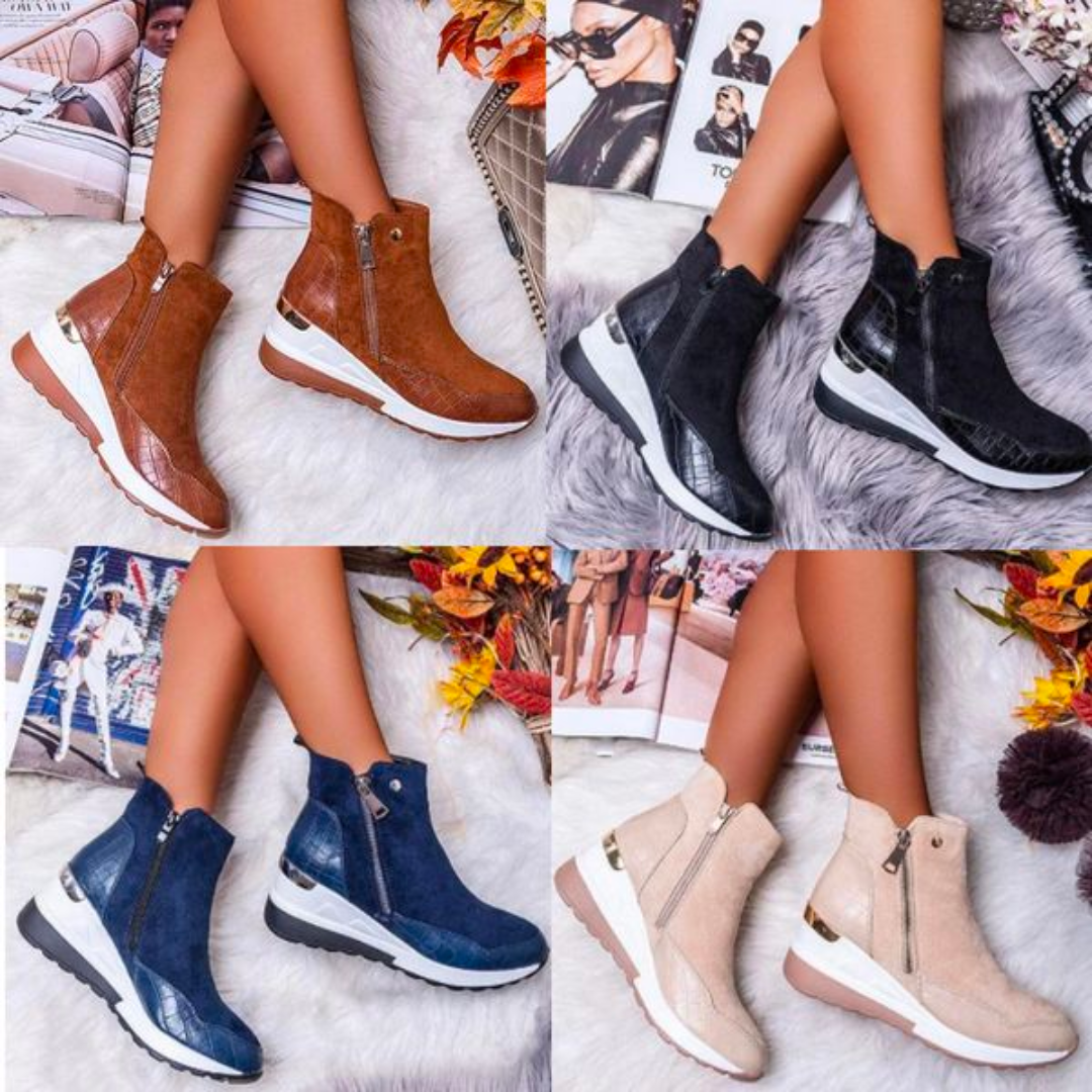 ChicConfort - Bottines orthopédiques élégantes avec semelles Comfort+ - Rynova