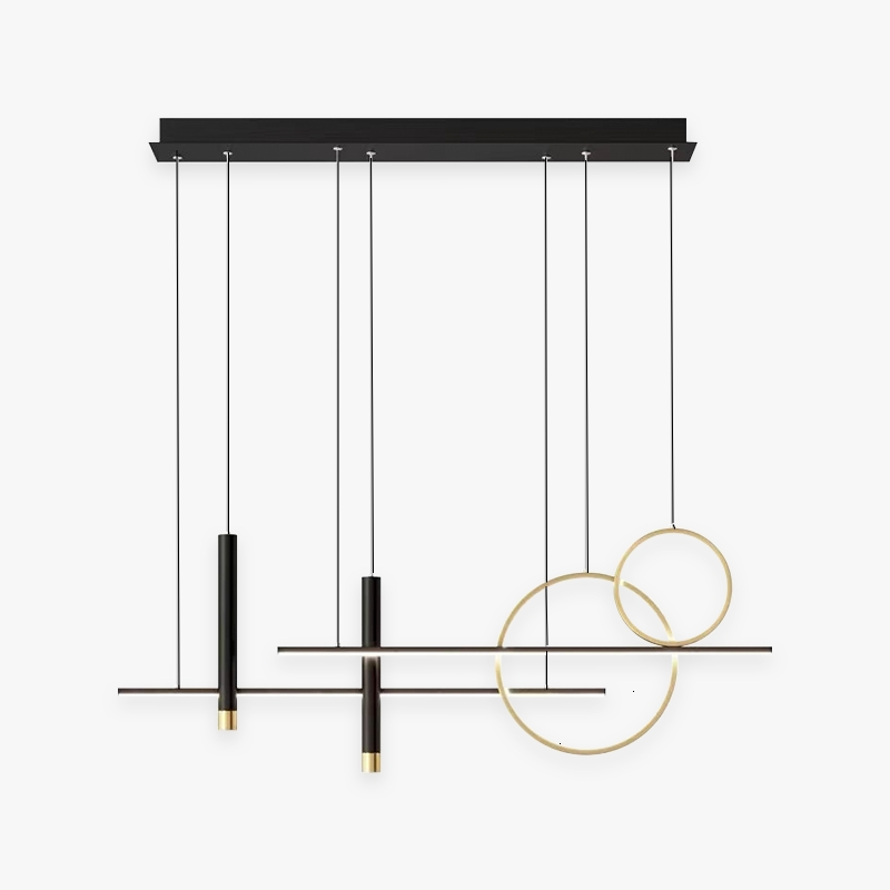 LustreLuxe – Lustre LED en métal noir élégant - Rynova