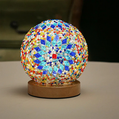 Lampe LED Créative ÉclairVibe - Design en Vitrail avec Fonction Dimmable et Connexion USB - Rynova