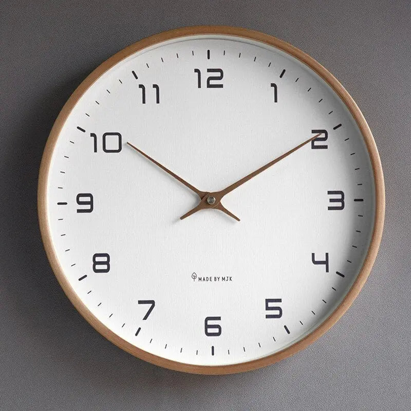 NordicTime - Horloge Murale en Bois avec Simplicité Scandinave - Rynova